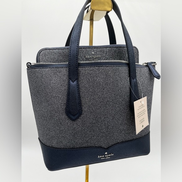 kate spade Handbags - Kate Spade Glitter Satchel in Dusk Navy 💙
